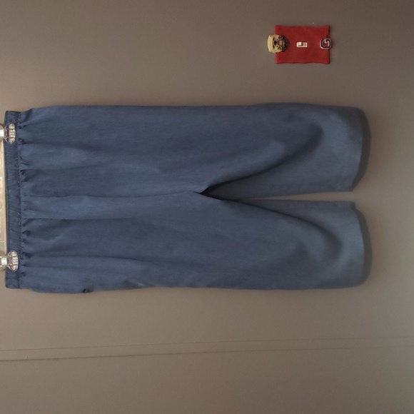 Kim Roger's Lady's Petite Capri Pants In Denim Cobalt Blue - Picture 4 of 6